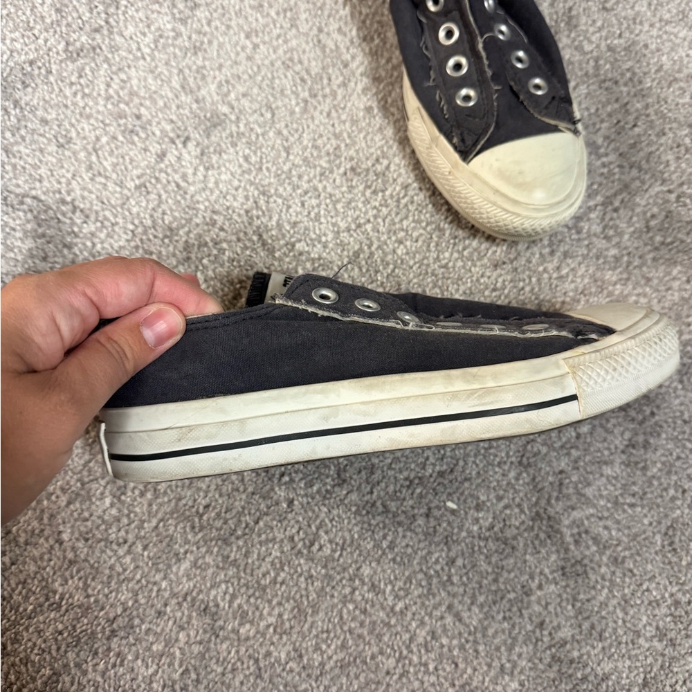 Converse Black Canvas Slip-On Sneakers - Picture 3 of 4